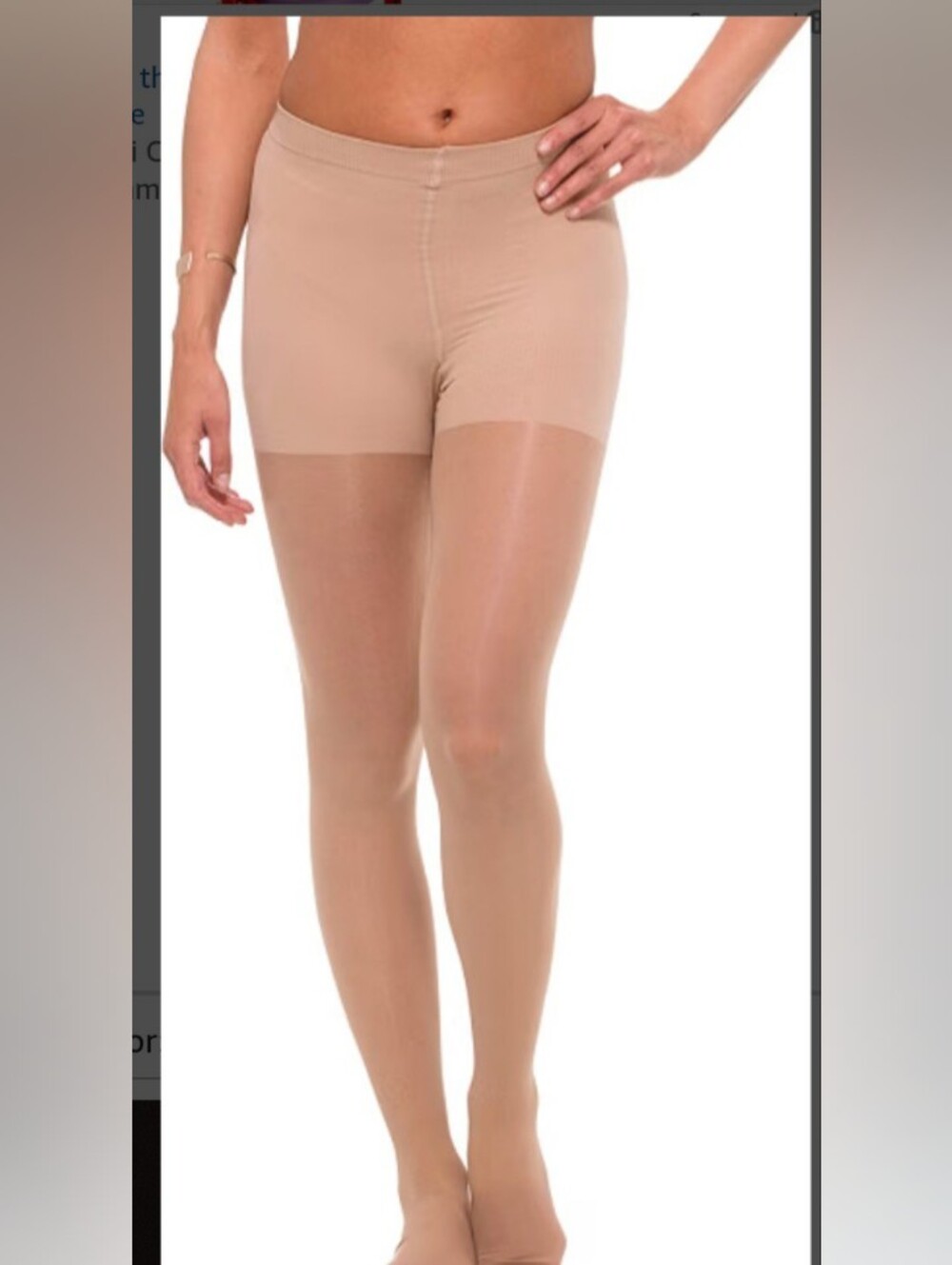 Womens- Jomi light compression pantyhose 15-20mmHg,NEW pair..Natural..sz XL